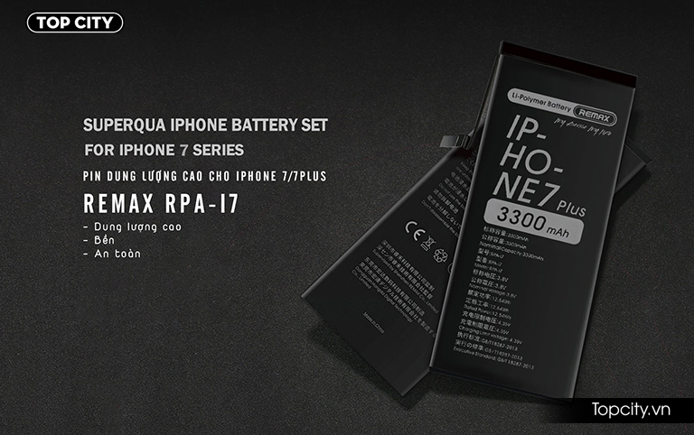 Pin dung lượng cao 3.300mAh cho iPhone 7 Plus chính hãng Remax RPA-i7 - 1